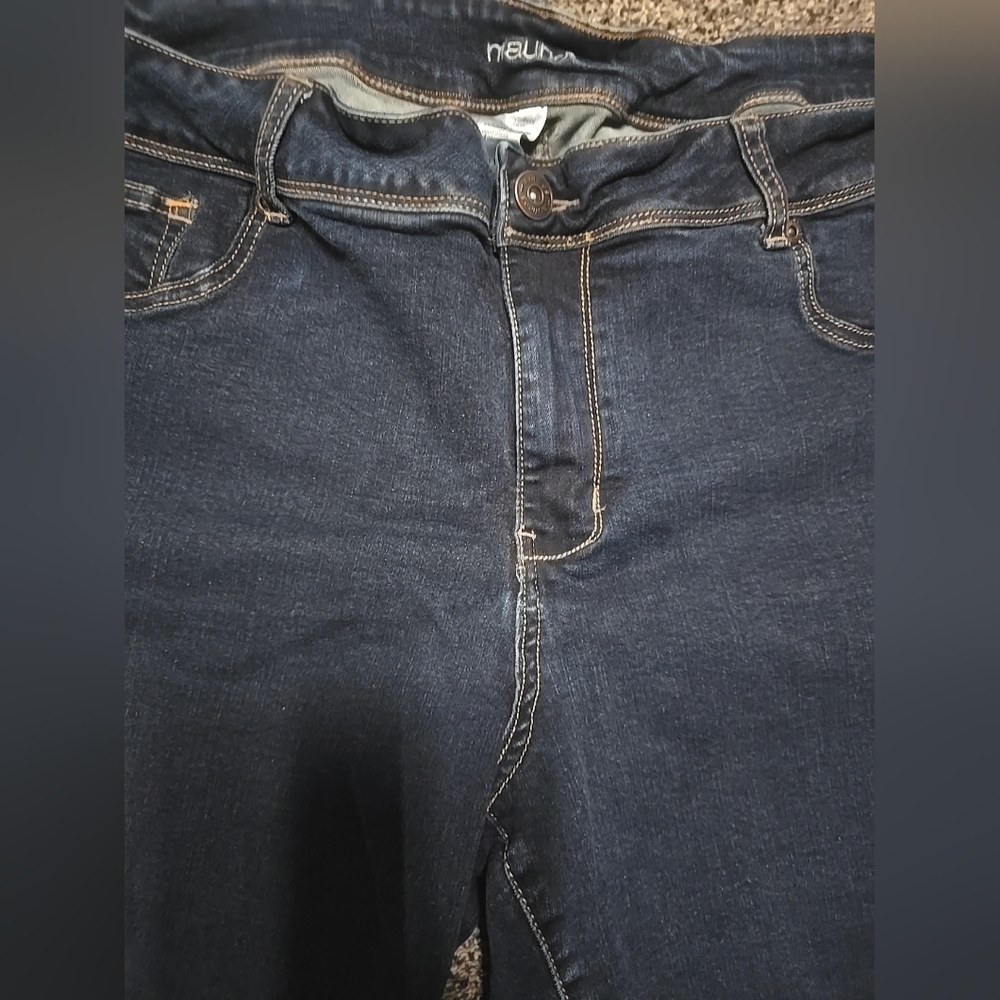 Maurices Dark Blue Skinny Jeans Stretchy Womens Size 22 Reg. - Picture 9 of 15